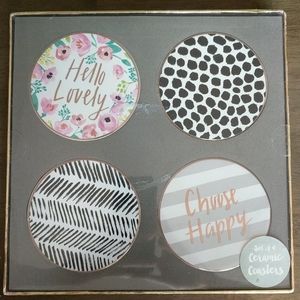 Set of 4 Ceramic Coasters